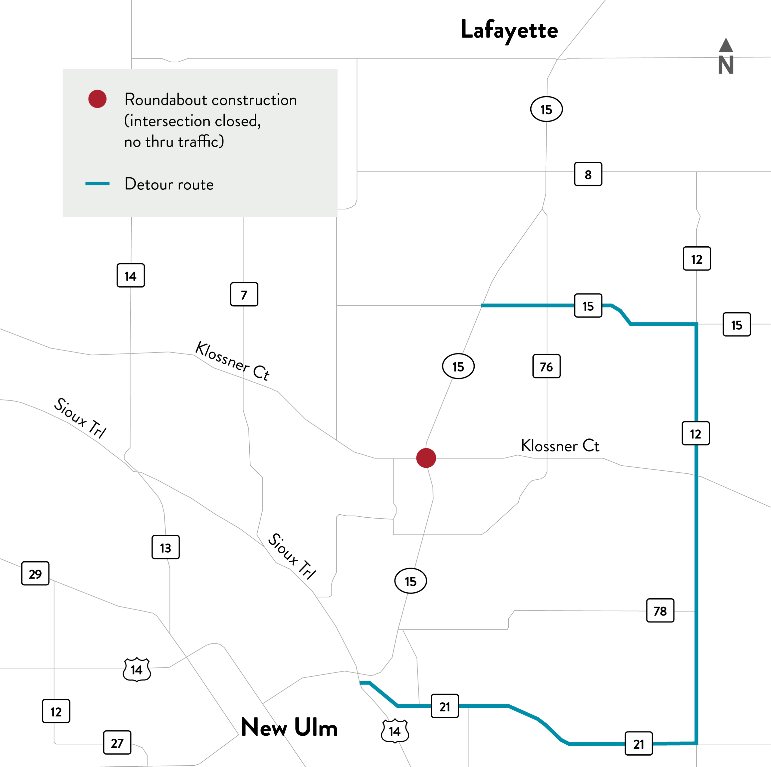 HIGHWAY 15/FORT ROAD ROUNDABOUT CONSTRUCTION TO START MAY 18