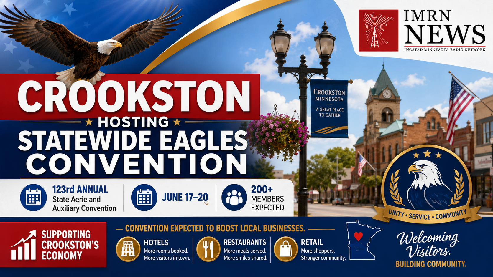 Crookston hosting statewide Eagles convention