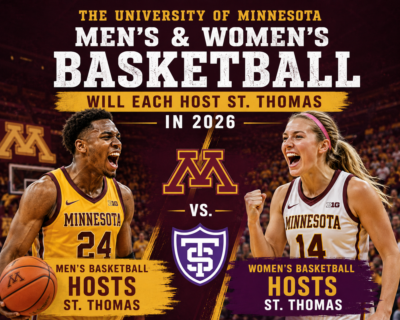 Gophers and Tommies will play in Basketball this coming season
